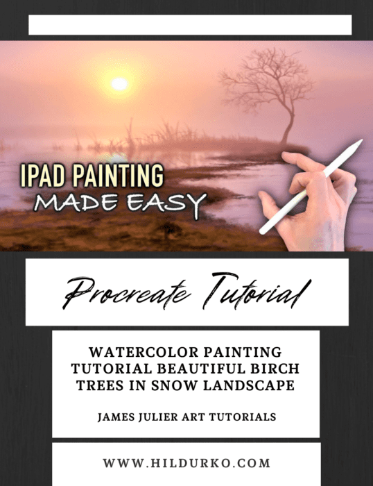 Misty Morning Water landscape Procreate tutorial