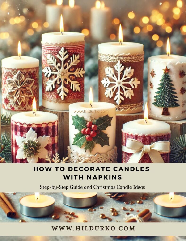How to Decorate Candles with Napkins: Step-by-Step Guide and Christmas Candle Ideas