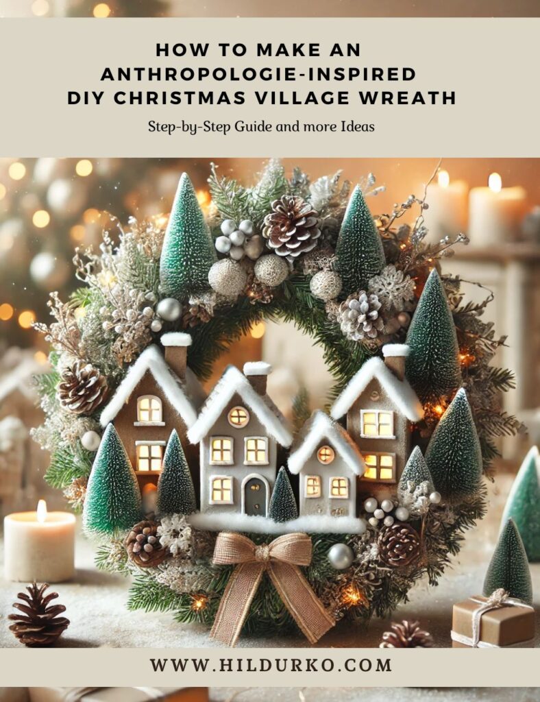 How to Make an Anthropologie-Inspired DIY Christmas Village Wreath: A Step-by-Step Guide