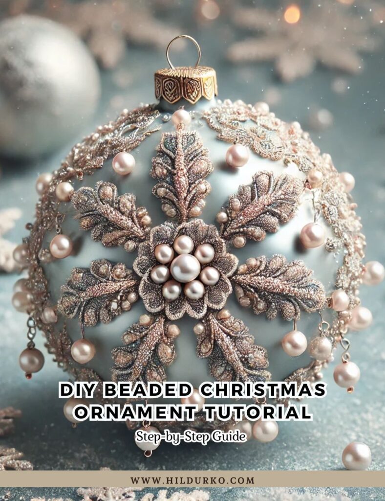 DIY Beaded Christmas Ornament Tutorial