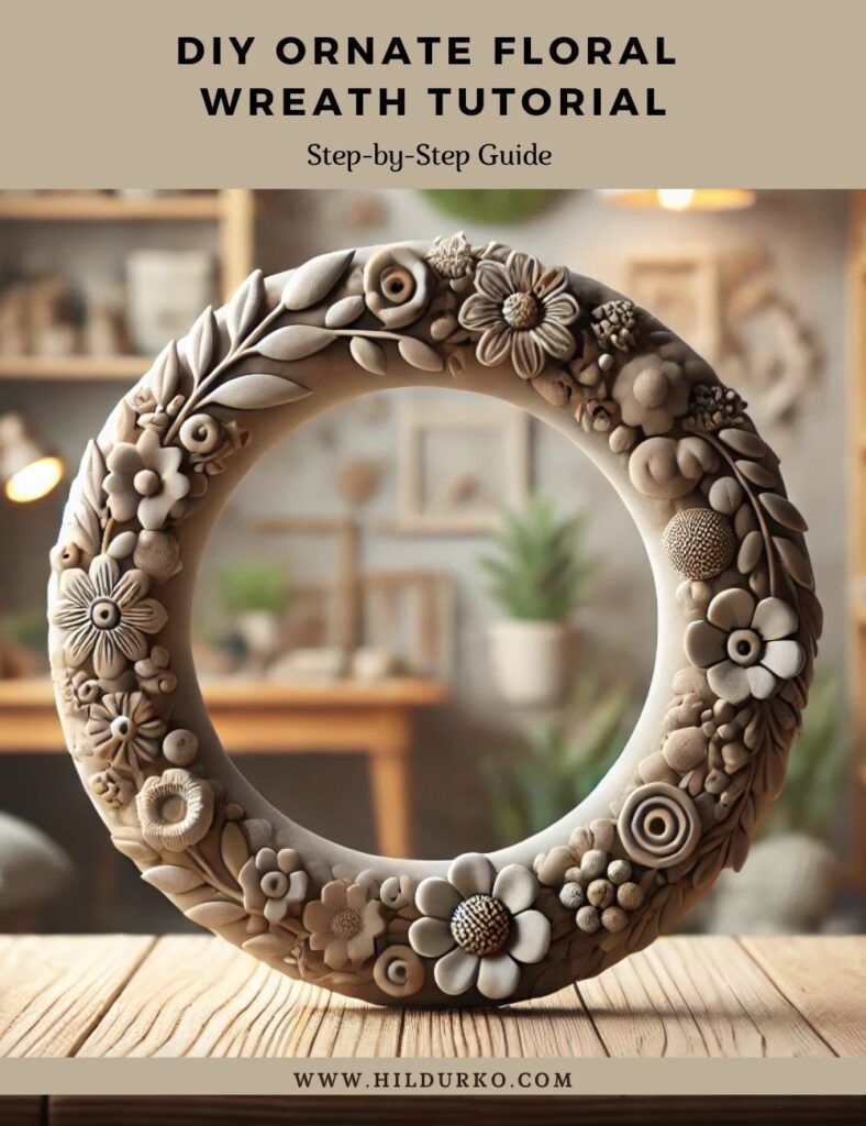 DIY Ornate Floral Wreath Tutorial