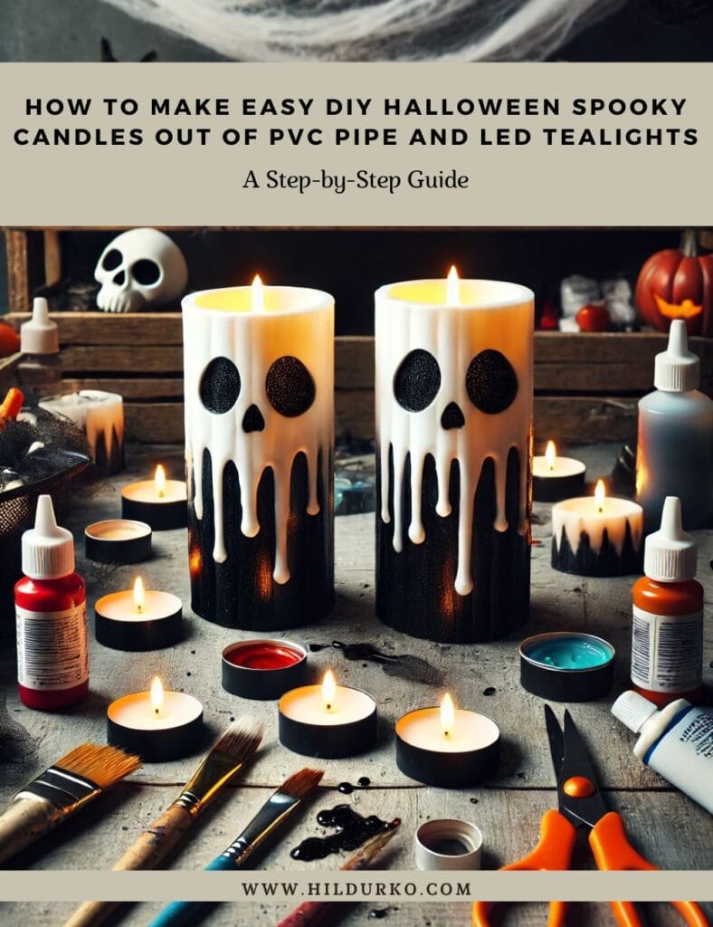 How to Make Easy DIY Halloween Spooky Candles Out of PVC Pipe and LED Tealights
