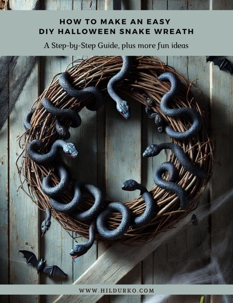 How to Make an Easy DIY Halloween Snake Wreath