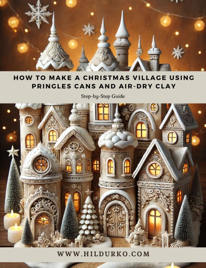 How to Make a Christmas Village Using Pringles Cans and Air-Dry Clay: A Step-by-Step Guide