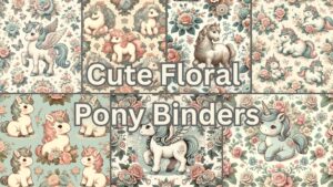 Enhance Your Home with Vintage Pony's Delightful Blooms 3 Ring Binder