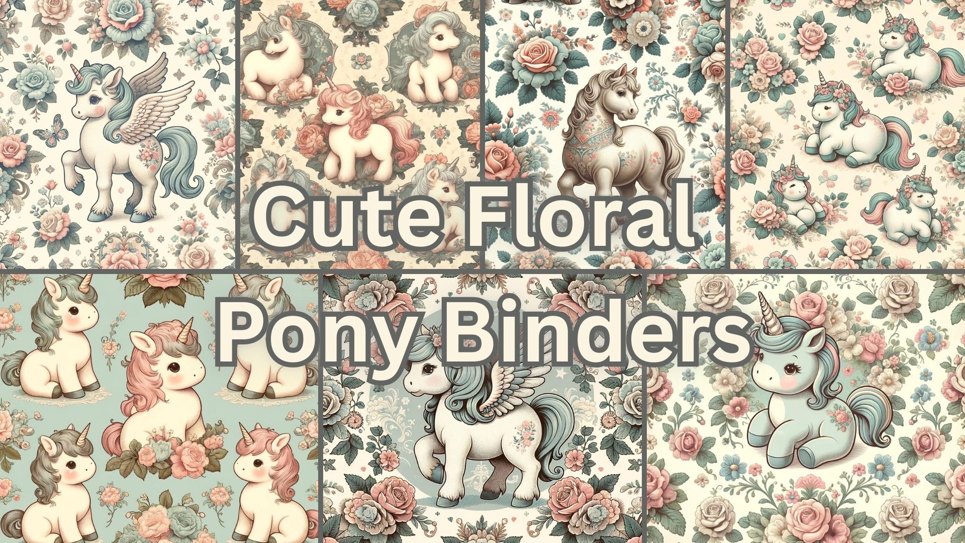 Enhance Your Home with Vintage Pony's Delightful Blooms 3 Ring Binder