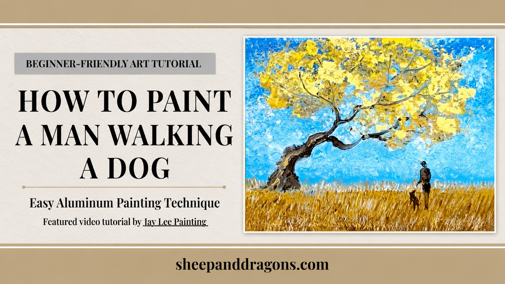 Read more about the article How to Paint a Man Walking a Dog: Easy Aluminum Painting Technique