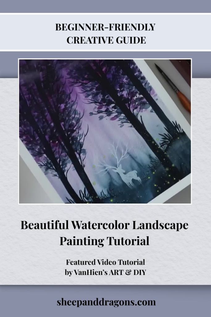 Beautiful Watercolor Landscape Painting Tutorial by VanHien’s ART & DIY